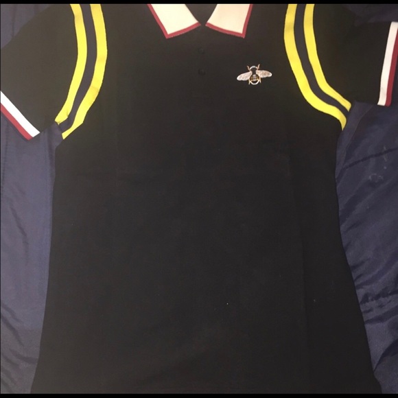 black and yellow gucci shirt